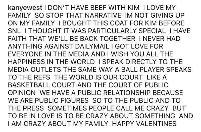 Confusão entre Kim Kardashian e Kanye West (Foto: Reprodução/instagram)