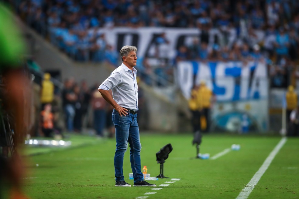 Renato em vitória do Grêmio no Gre-Nal — Foto: Lucas Uebel/Grêmio
