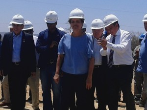 Dilma chega ao Piauí e visita obras da Transnordestina no estado (Foto: Catarina Costa/G1)