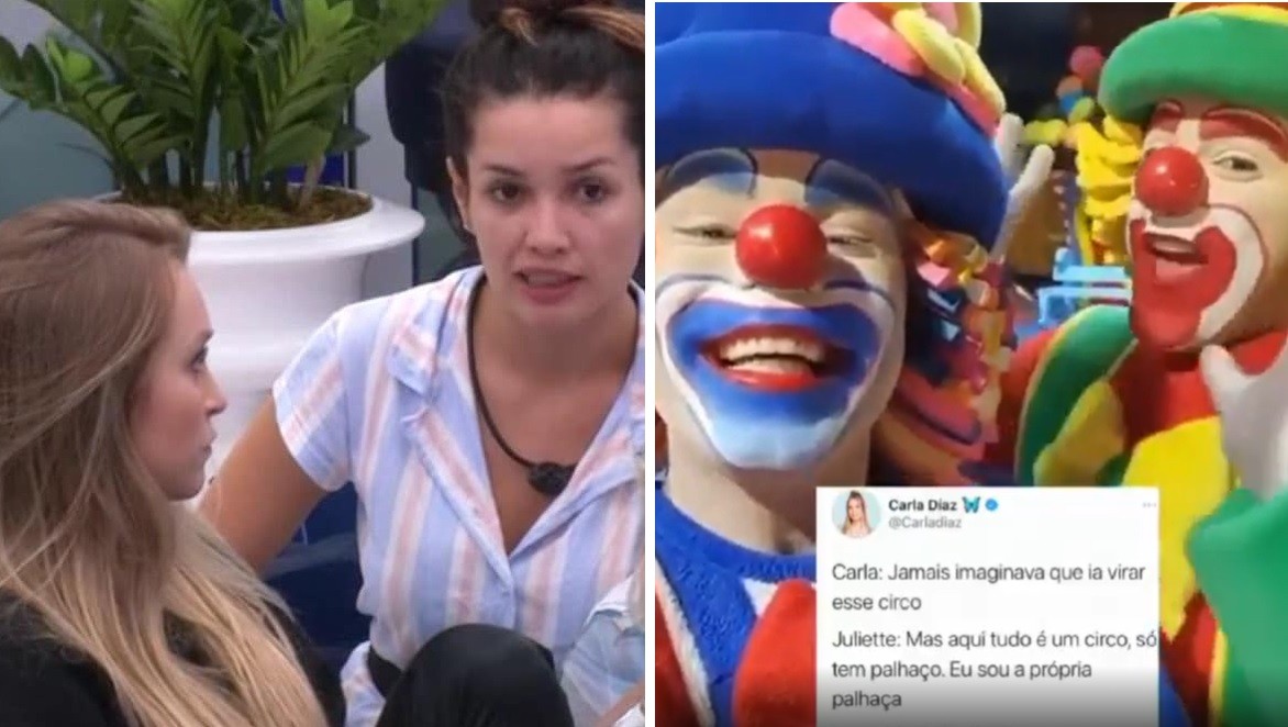 Carla Diaz e Juliette citam Patati e Patatá no BBB21; palhaços respondem