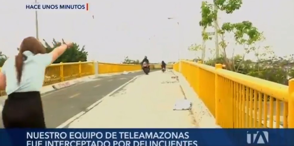 Rep&oacute;rter sofreu tentativa de assalto em Guayaquil &mdash; Foto: Reprodu&ccedil;&atilde;o