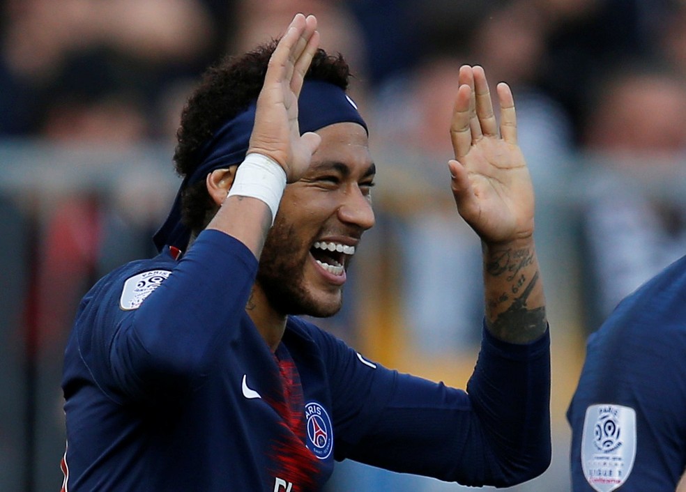 Neymar gol Angers x PSG â?? Foto: Reuters