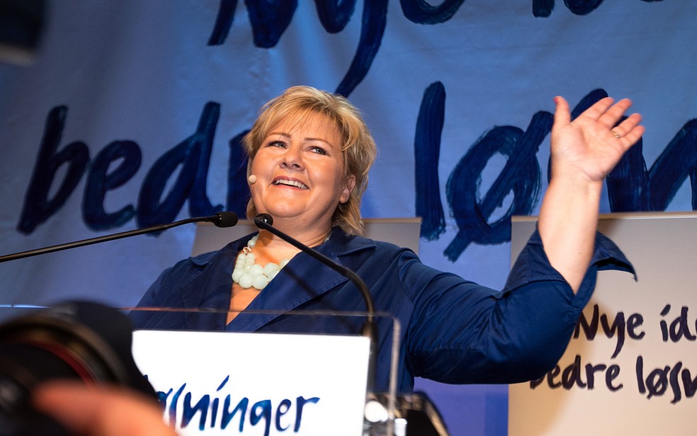 Erna Solberg — Foto: Audun Braastad/AFP