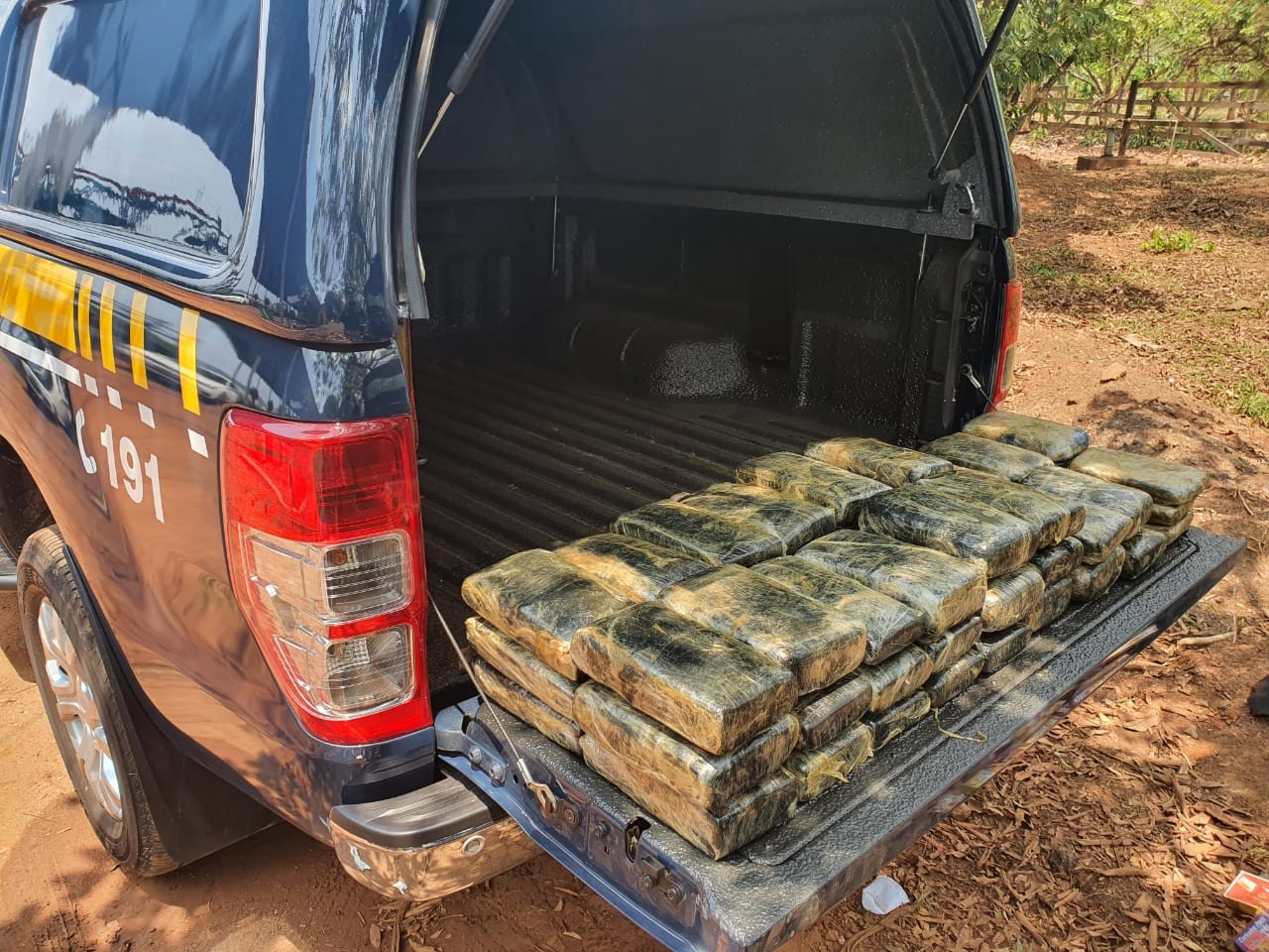 PRF acha 46 kg de 'supermaconha' e 7 kg de cocaína em caminhão-cegonha que viajava na BR-364