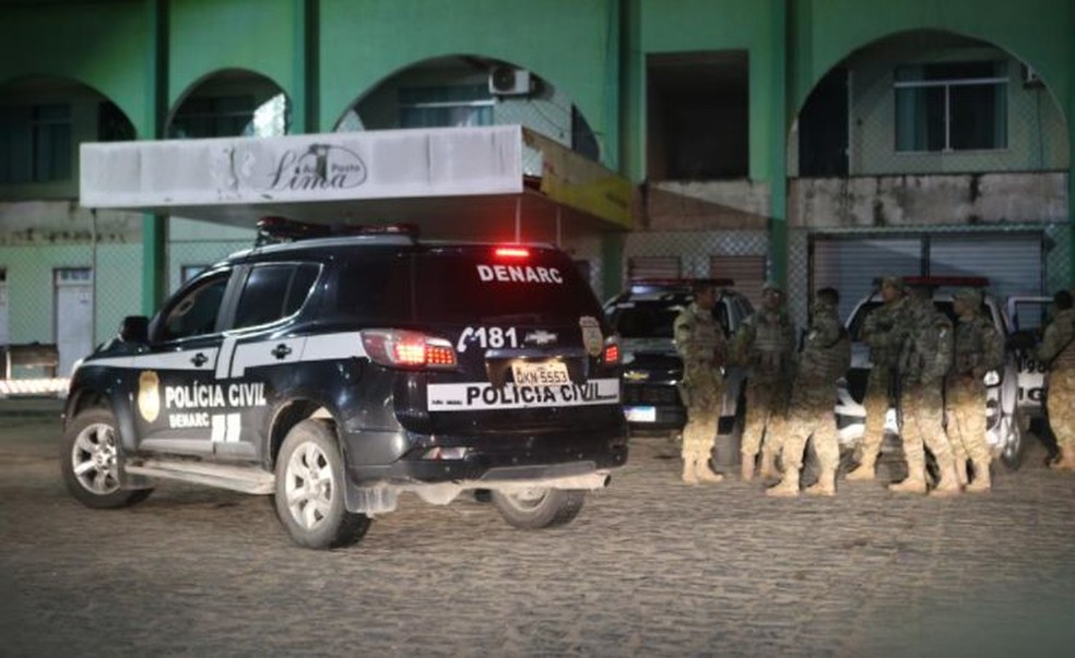 Equipes policiais durante operação em cidades de Sergipe — Foto: Jorge Henrique/SSP/SE