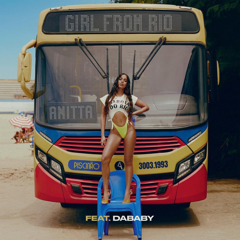 Capa do single com remix de 'Girl from Rio', de Anitta com DaBaby — Foto: Divulgação