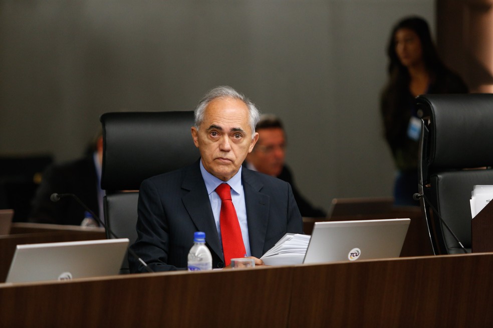 O ministro Raimundo Carreiro, do TCU, durante sessão do tribunal  — Foto: Dida Sampaio/Estadão Conteúdo/Arquivo