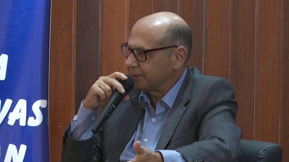 O diretor do Instituto Butantan, Dimas Covas, em evento em Batatais, SP — Foto: Sérgio Oliveira/EPTV