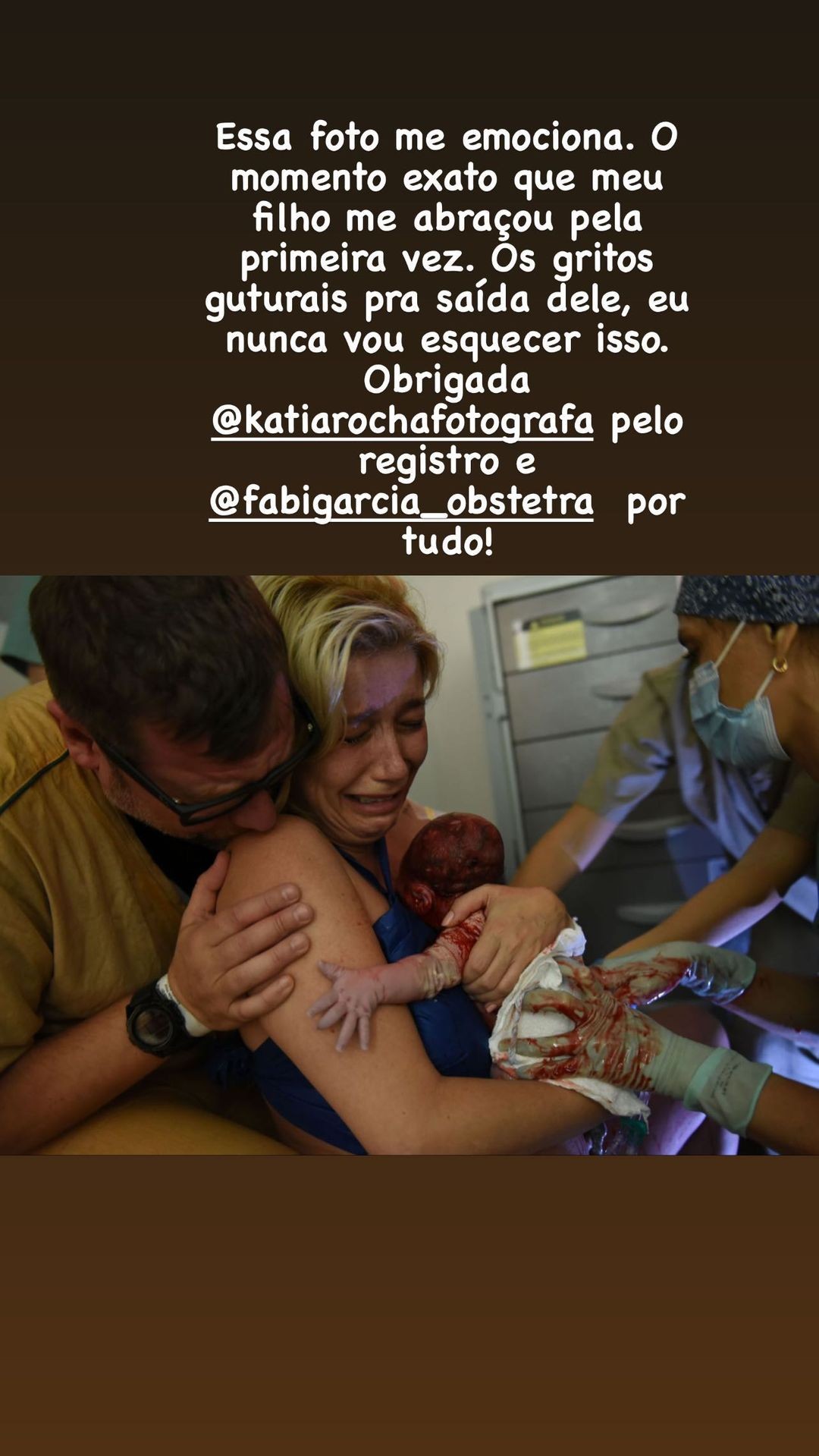 Luiza Possi mostra foto do parto (Foto: Reprodução / Instagram)