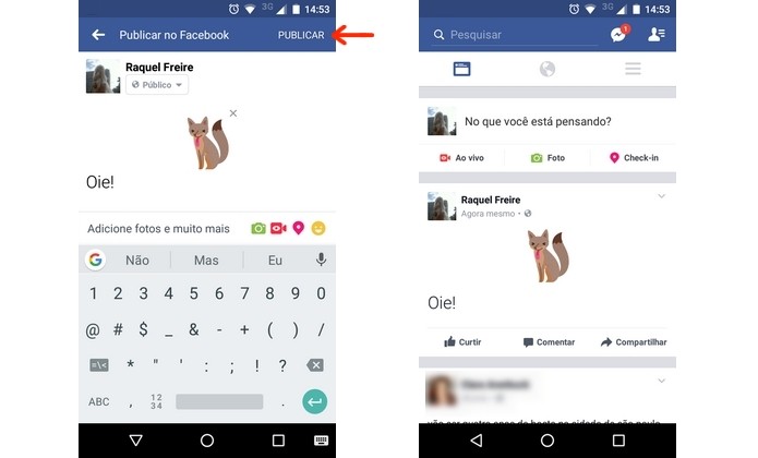 Como usar figurinhas em publica es do Facebook pelo 