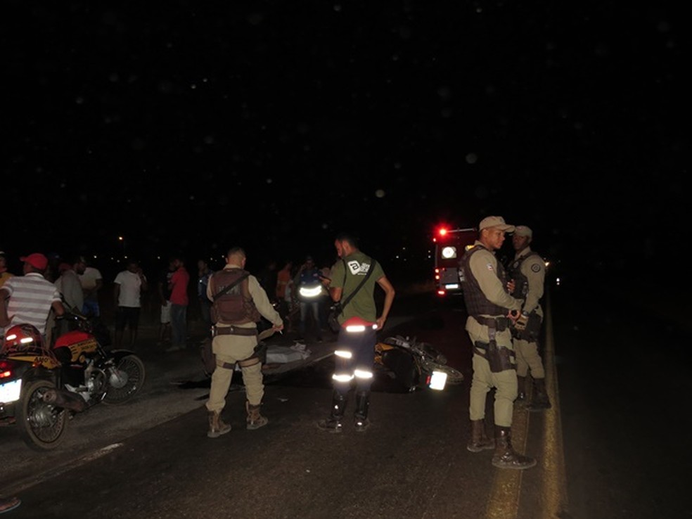 Mototaxista morreu em batida na Bahia  â?? Foto: Blogbraga/RepÃ³rter Edivaldo Braga