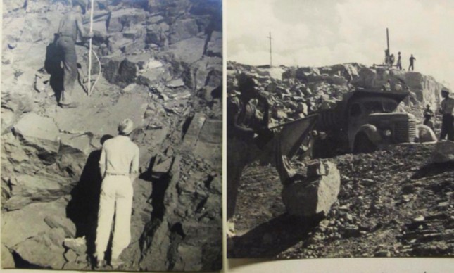 Homens trabalhando na Mina do Cauê, em Itabira (MG), a primeira operação da Vale