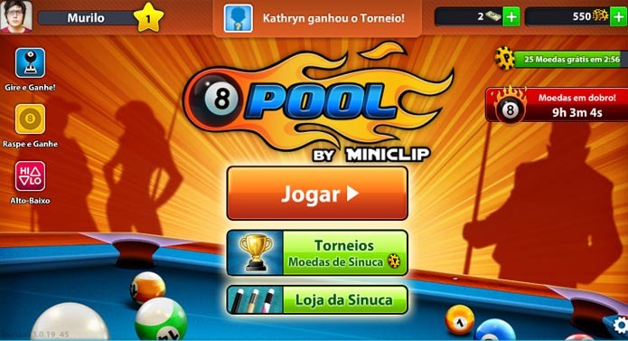 8 Ball Pool: veja como ganhar moedas no game (Foto: Reprodu??o/Murilo Molina)