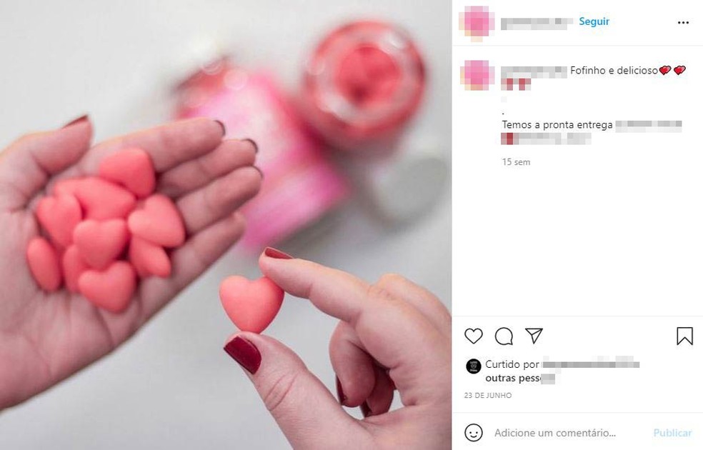 Gominhas são divulgadas em perfis no Instagram — Foto: Reprodução/Instagram