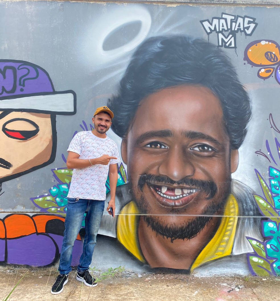 Artista tem como objetivo alertar sobre pessoas em situação de rua — Foto: Arquivo pessoal