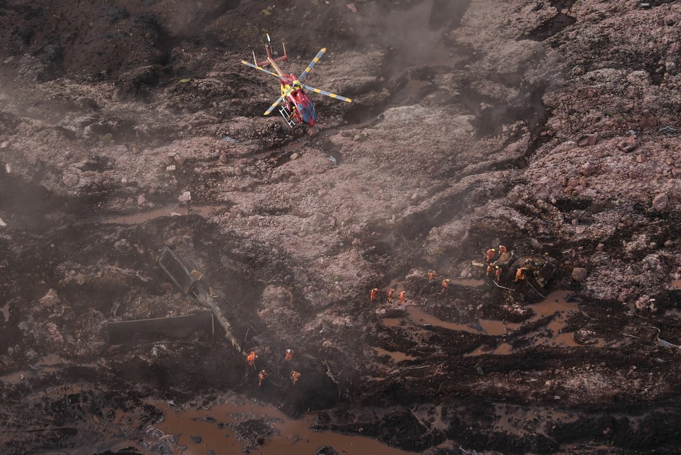 Rompimento de barragem em Brumadinho — Foto: Douglas Magno / AFP