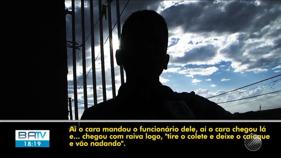 Amigo disse que ele e jovem que morreu foram obrigados a tirar coletes e descer do caiaque (Foto: Reprodução/TV São Francisco)