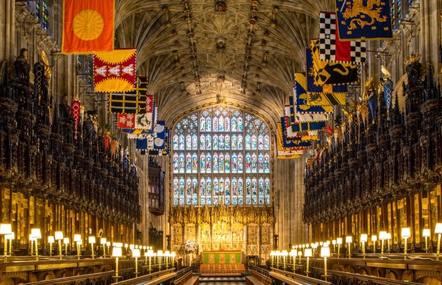WINDSOR, UNITED KINGDOM - FEBRUARY 11: A view of the Quire in St George's Chapel at Windsor Castle, where Prince Harry and Meghan Markle will have their wedding service, February 11, 2018 in Windsor, England. The Service will begin at 1200, Saturday, May  (Foto: Getty Images)