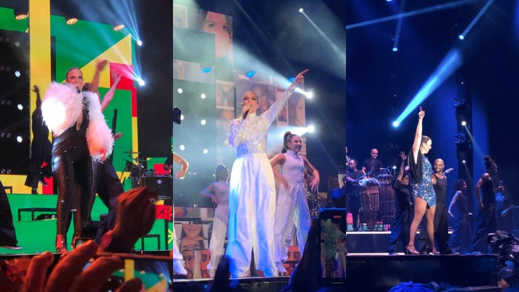 Ivete Sangalo aposta em brilhos e plumas em dia de show para festejar aniversário de 50 anos na BA; FOTOS