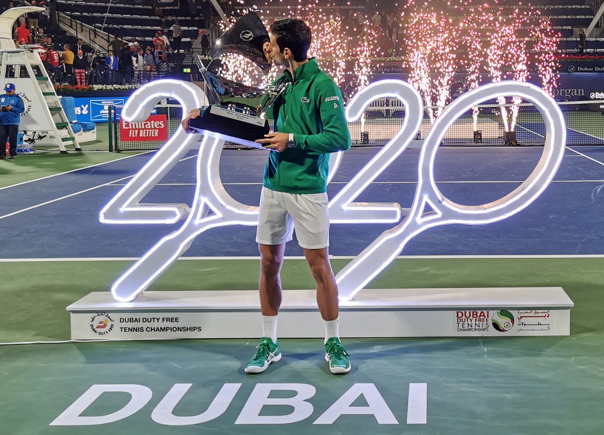 Imparável! Djokovic vence ATP de Dubai e mantém invencibilidade em 2020