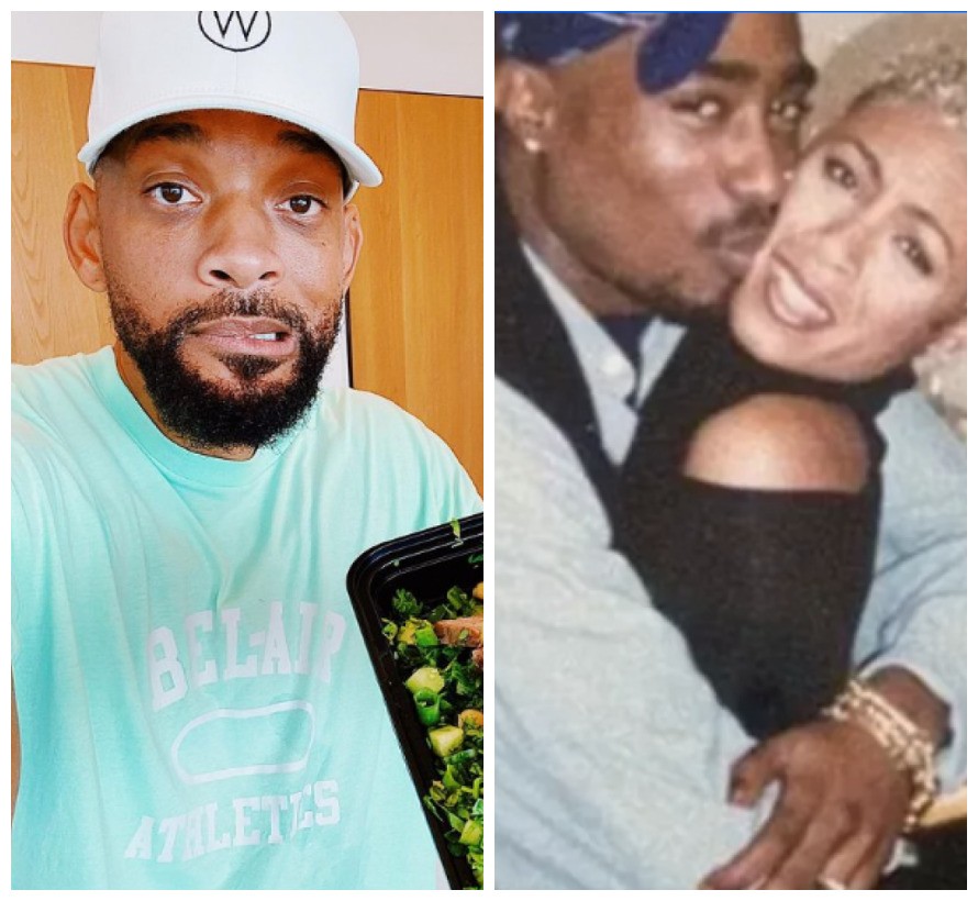 O ator Will Smith lamentou seu ciúme da relação entre Jada Pinkett Smith e o rapper Tupac (1971-1996) (Foto: Instagram)