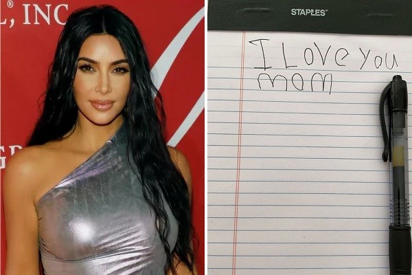 Kim Kardashian mostrou que seus filhos deixam mensagens em seus cadernos (Foto: Getty Images/Instagram)