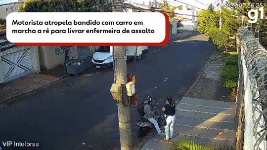 Motorista que atropelou bandido para livrar enfermeira de assalto em MG diz que pensou na fam&iacute;lia: 'poderia ser a minha esposa' - Programa: G1 Tri&acirc;ngulo Mineiro 