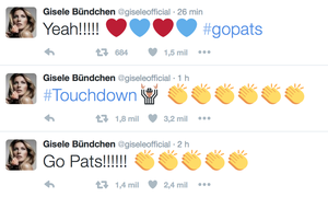 Gisele  Bündchen twitter NFL New England Patriots Kansas Chiefs (Foto: Reprodução Twitter)