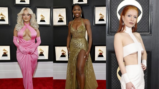 Grammy 2023: pele à mostra é aposta quente no tapete vermelho