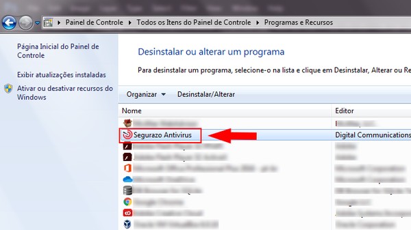 Como desinstalar o Segurazo Antivírus | Remoção de software ...