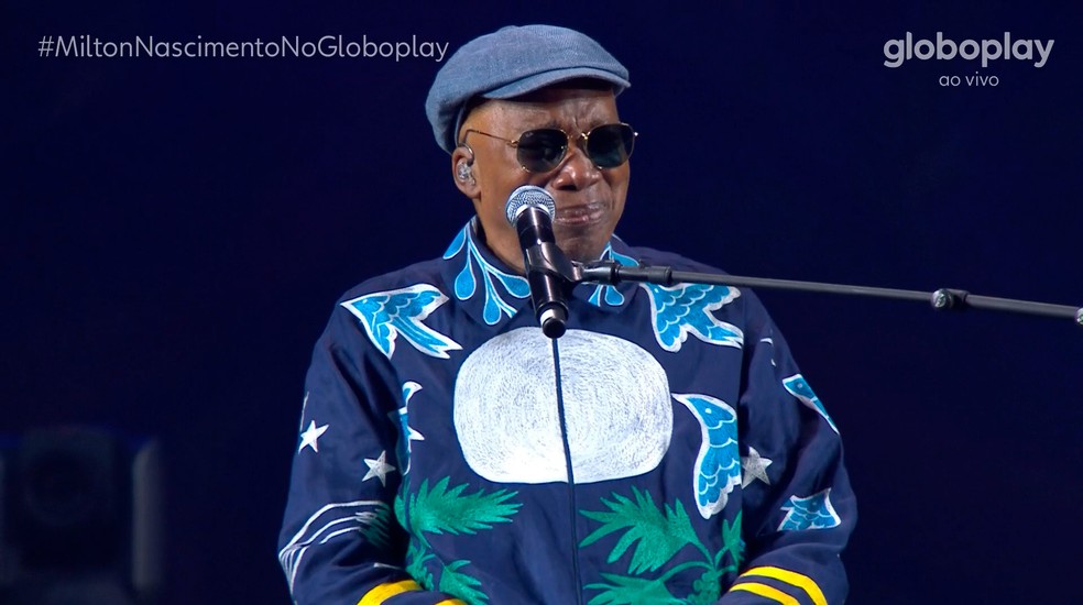  Milton Nascimento em seu último show intitulado "A Última Música" (Foto Reprodução/Globo)