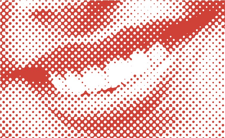 Illustration of a woman smiling, in halftone dots retro style. (Foto: Getty Images)