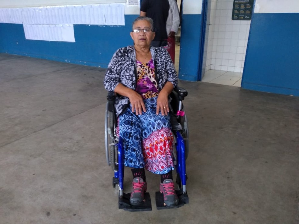 Expedita Correia da Silva, 61, moradora de MongaguÃ¡, SP â Foto: Antonio Marcos/G1