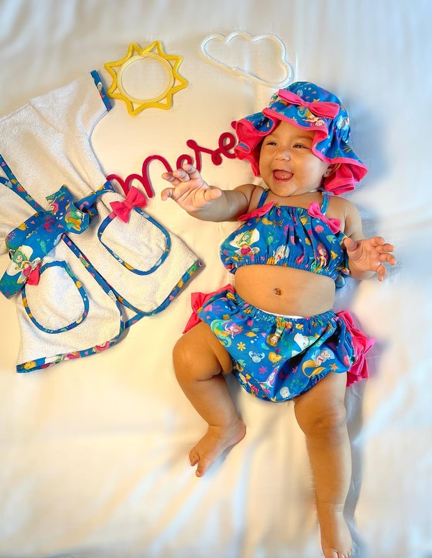 Liz, filha de Lore Improta e Leo Santana, faz 8 meses (Foto: Reprodução/Instagram)