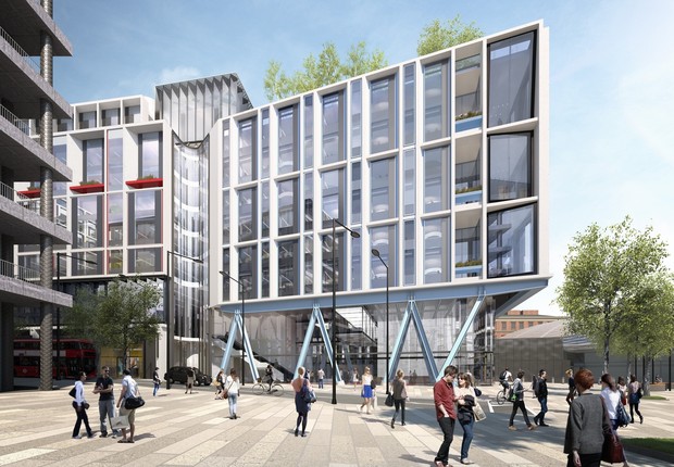Projeto do edifício do Google em King's Cross, Londres (Foto: Reprodução/Facebook)