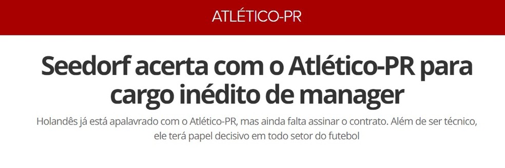 Holandês era o plano A do Furacão (Foto: GloboEsporte.com)