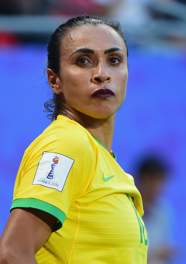 Marta com batom roxo (Foto: Getty Images)