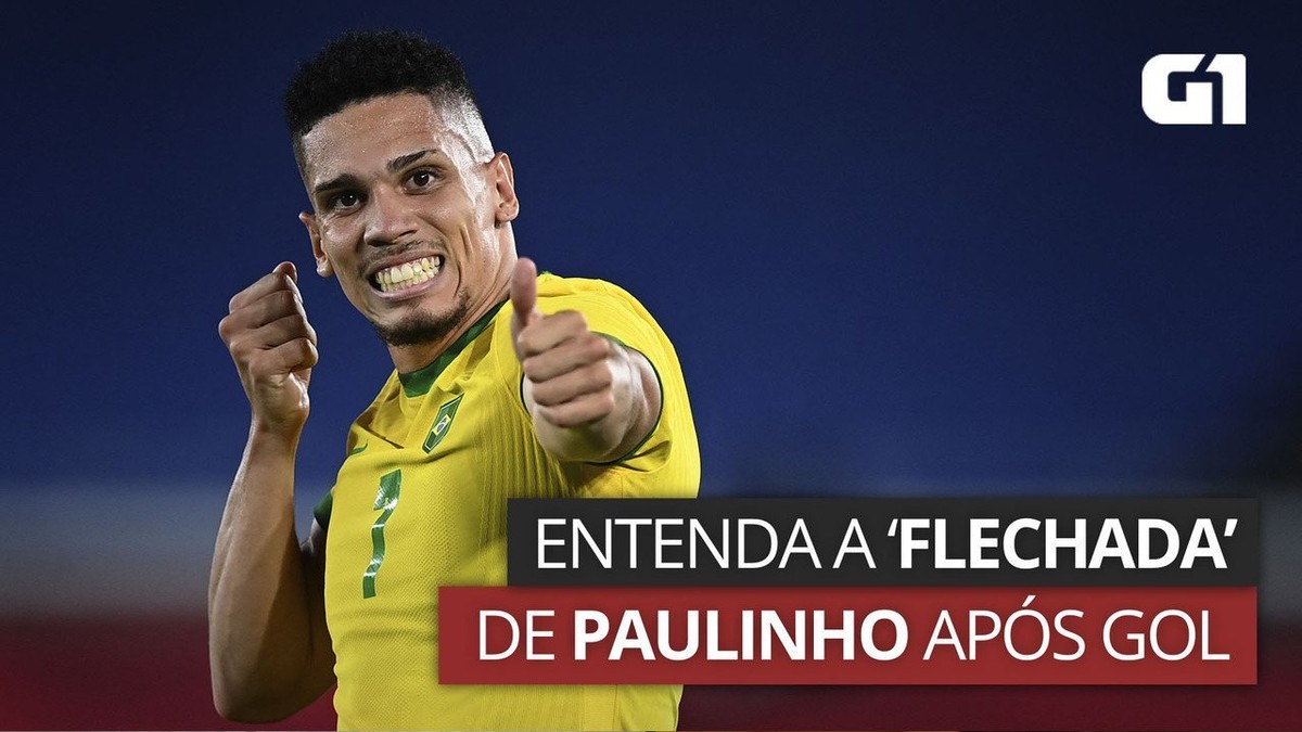 Saiba o que é a flecha de Oxóssi, simulada por Paulinho ao comemorar gol do  Brasil nas Olimpíadas de Tóquio | Rio de Janeiro | G1