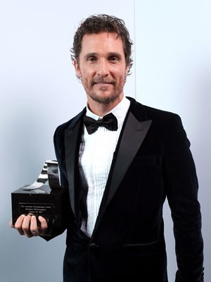 Matthew McConaughey recebe o 28º American Cinematheque Award no dia 21 de outubro de 2014 (Foto: Mark Davis/Getty Images for American Cinematheque/AFP )