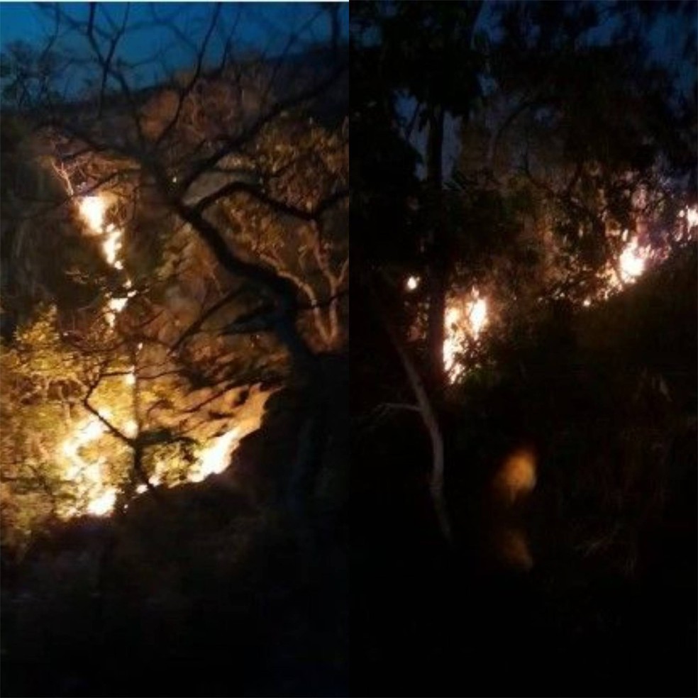 Incêndio na Serra de Santo Antônio — Foto: Divulgação /Jéssica Melo