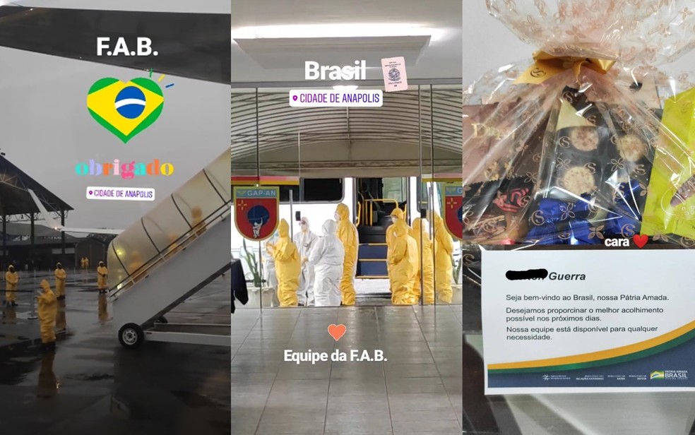 Brasileiro repatriado agradece acolhida em quarentena em Anápolis — Foto: Reprodução/Instagram