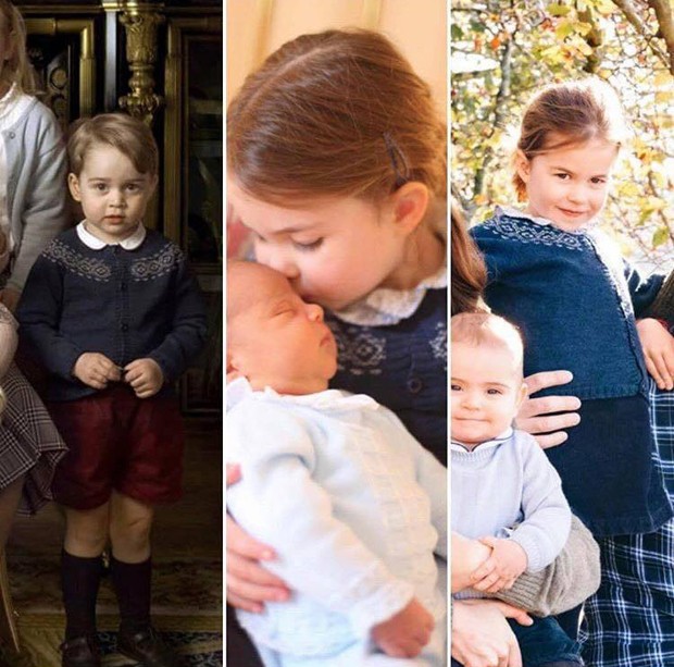 Princípe George e princesa Charlotte usando o mesmo agasalho (Foto: Reprodução/Instagram)