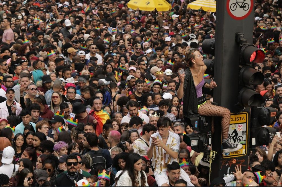 Parada do Orgulho LGBT+ — Foto: Celso Tavares/g1