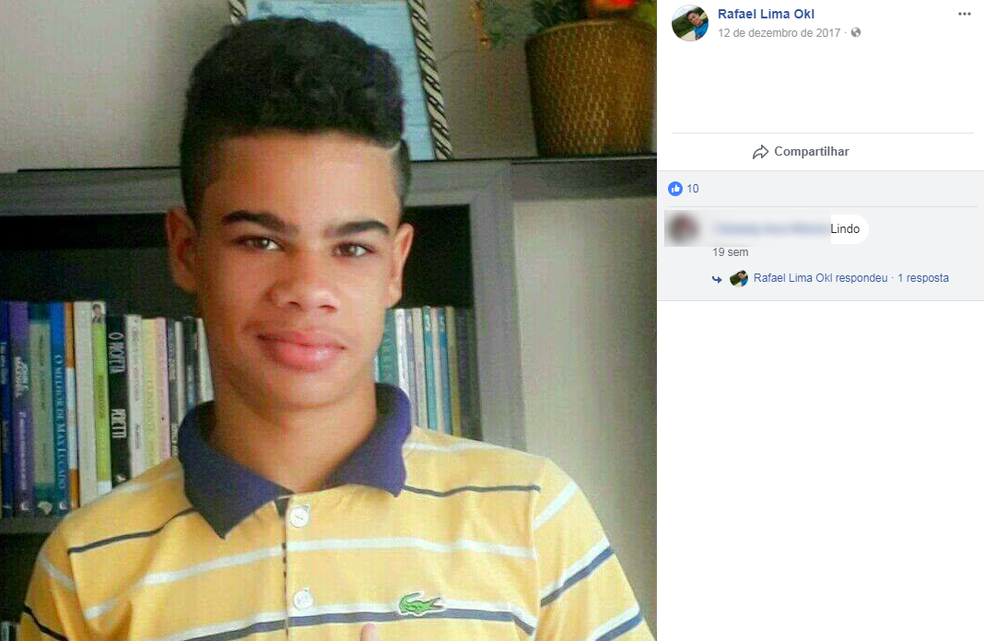 FamÃ­lia e amigos lamentam morte de adolescente de 15 anos em Boituva (SP) (Foto: Facebook/ReproduÃ§Ã£o)