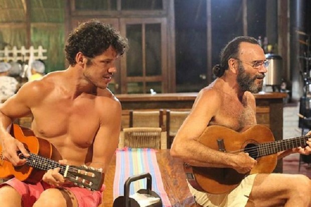 Bastidores de Pantanal: José Loreto e Almir Sateer em roda de viola (Foto: Reprodução/Instagram)