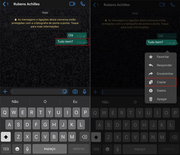 Como Copiar E Colar No Whatsapp Pelo Android E Iphone Ios Redes Sociais Techtudo