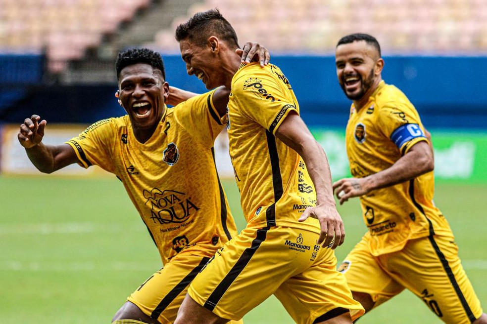 Amazonas venceu por 1 a 0 com gol de Bruno Nunes &mdash; Foto: Jo&atilde;o Normando