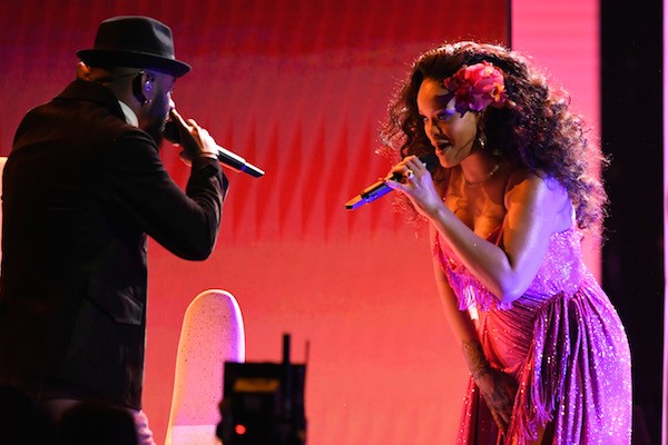 A cantora Rihanna na edição de 2018 do Grammy (Foto: Getty Images)