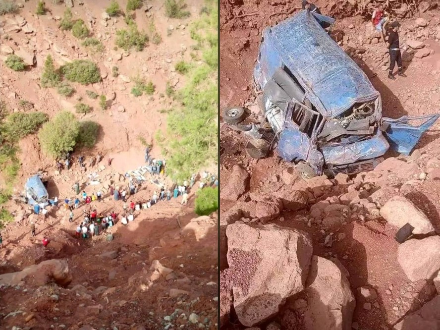 Ônibus cai de penhasco e deixa todos os 24 passageiros mortos no Marrocos