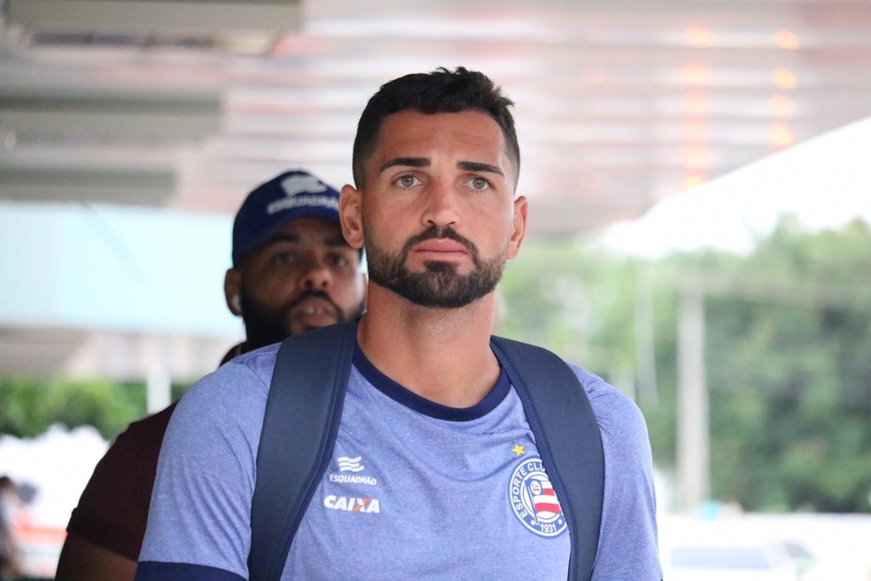 Desembarque do Bahia em Teresina — Foto: Stephanie Pacheco/GloboEsporte.com